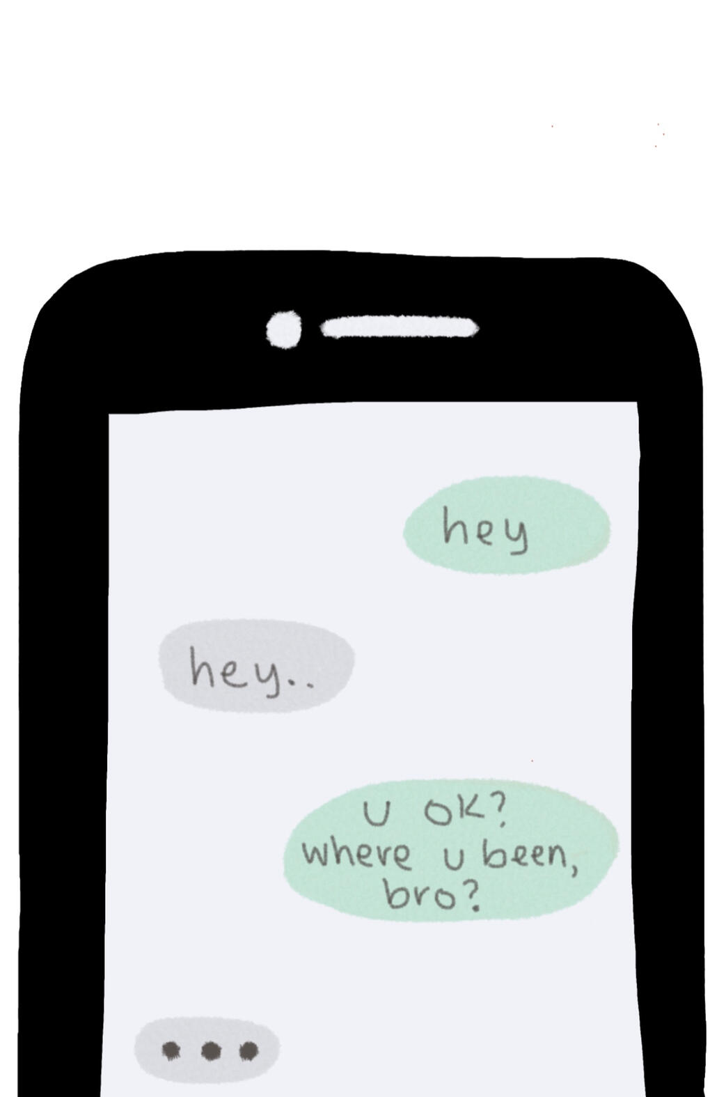 Image of a phone screen conversation